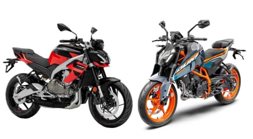 Aprilia Tuono 457 vs KTM 390 Duke