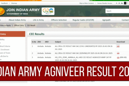 Indian Army Agniveer Result 2025