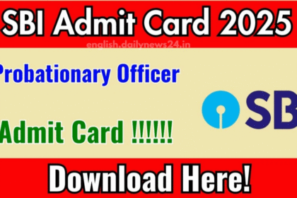 SBI PO Prelims Admit Card 2025