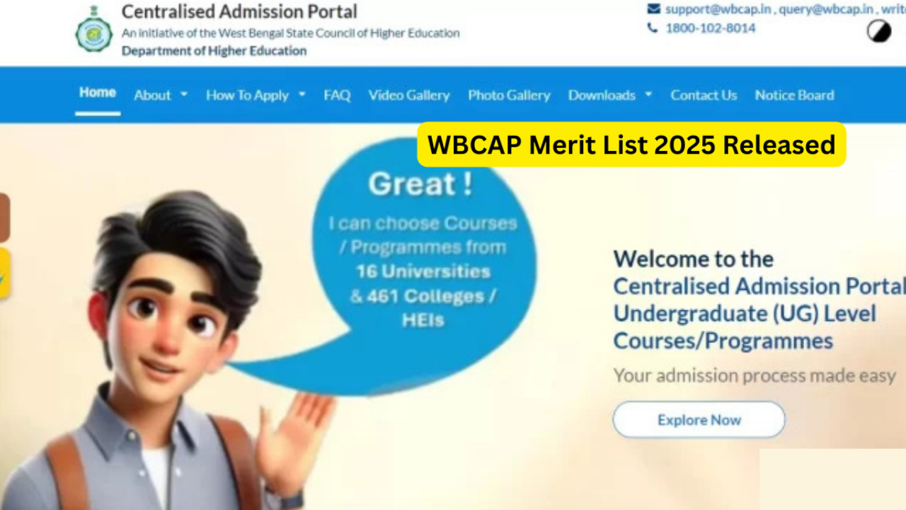 WBCAP UG Merit List 2025