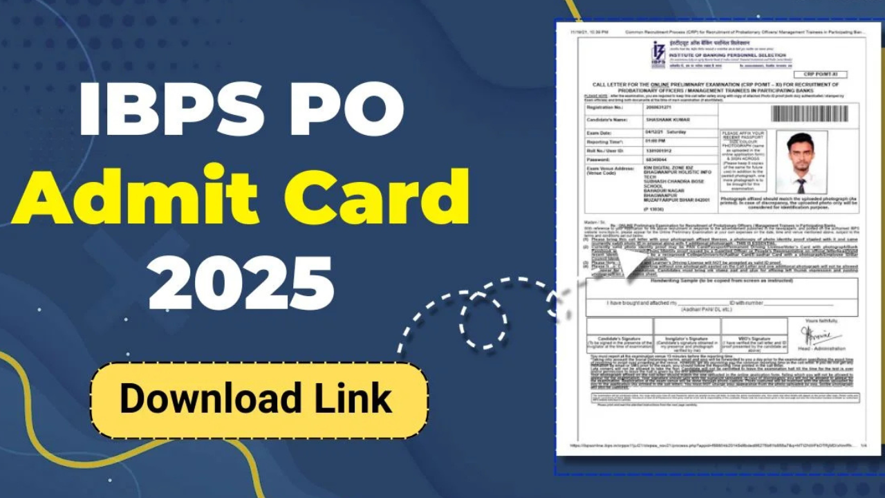 IBPS PO Admit Card 2025