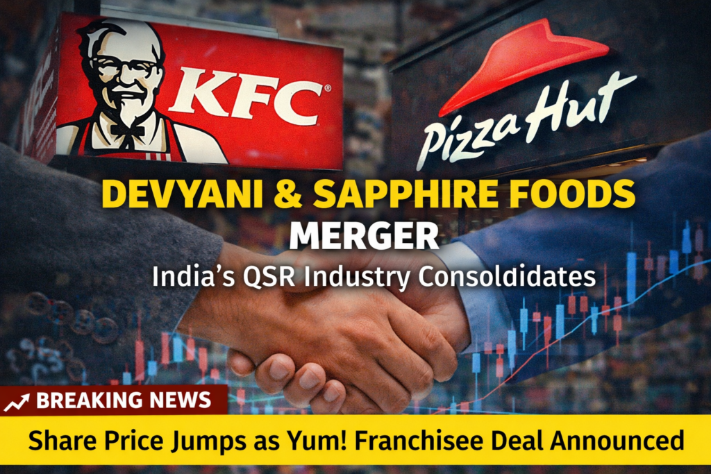 Devyani International and Sapphire Foods merger creating India’s largest QSR platform with KFC and Pizza Hut growth