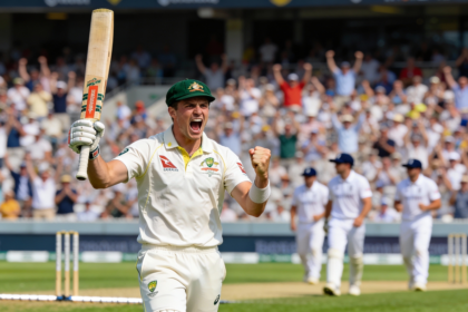 Travis Head Ashes Performance celebration against England